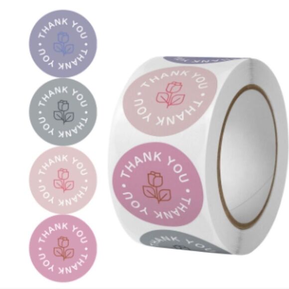 500 thank you stickers (variety pack)  shipping supplies NEW - Picture 1 of 3